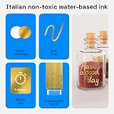 ARTISTRO Artistro 2 Gold Metallic Acrylic Paint Pens 3mm Medium Tip view 4