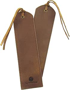 amazoncom leather bookmark handmade pack of 2 genuine
