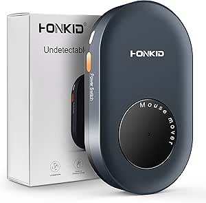 HONKID Undetectable Mouse Mover Jiggler with ON/Off Switch and USB Port Drive-Free,Simulate Physical Automatically Mouse Movement,Prevent Computer Laptop Inactive/Lockdown