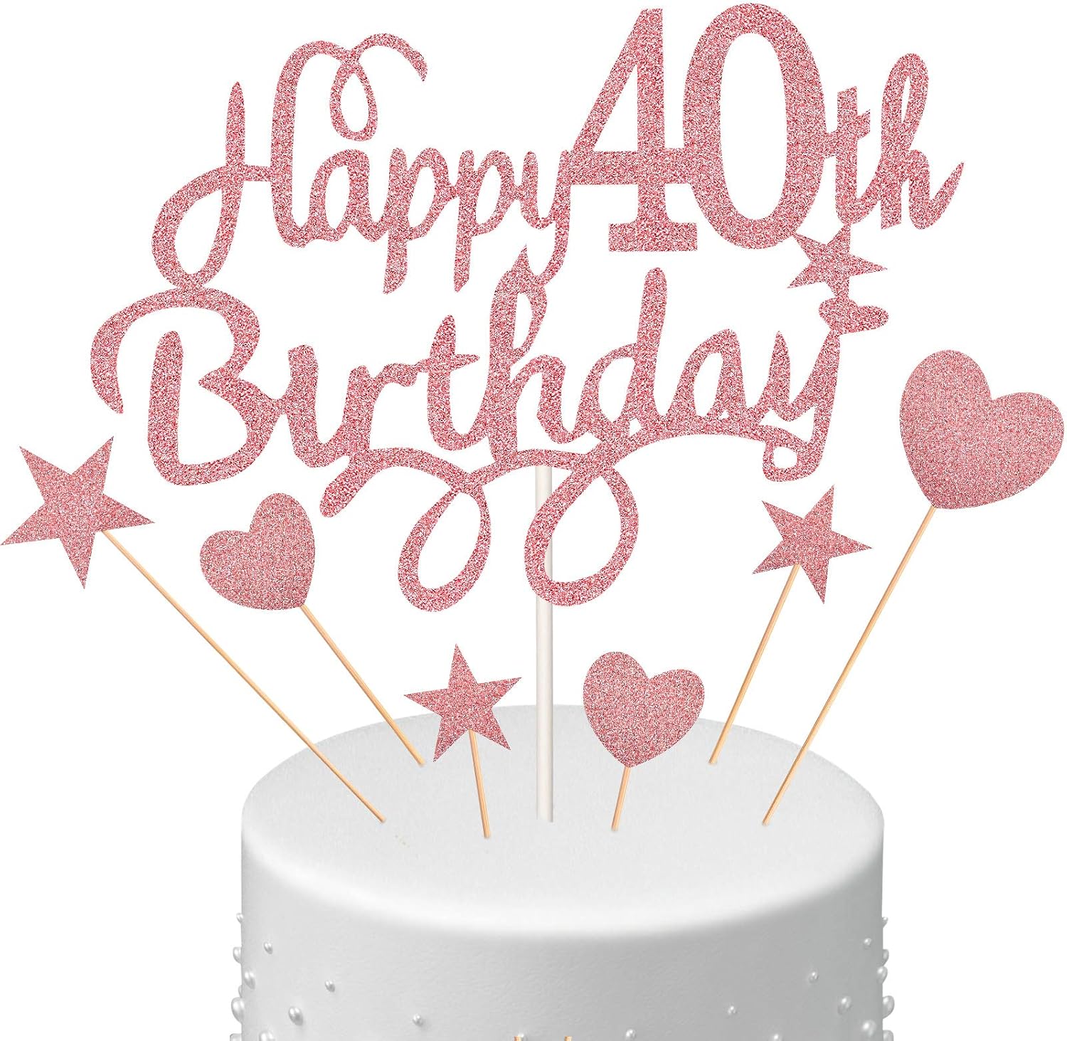 40th Birthday Cake Topper Set