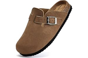 Torotto Kids Clogs Cork Footbed Slippers Arch Support Potato Shoes with Adjustable Buckle for Boys Girls