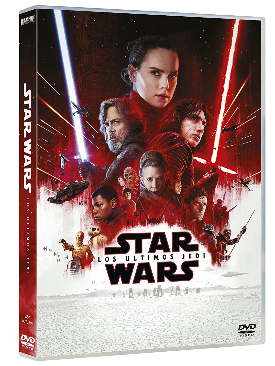 Star Wars: Los Últimos Jedi [DVD]: Amazon.es: Daisy Ridley, Tom Hardy, Mark Hamill, Adam Driver, Gwendoline Christie, Domhnall Gleeson, Carrie Fisher, Billie Lourd, Andy Serkis, Joseph Gordon-Levitt, Laura Dern, Oscar Isaac, Rian