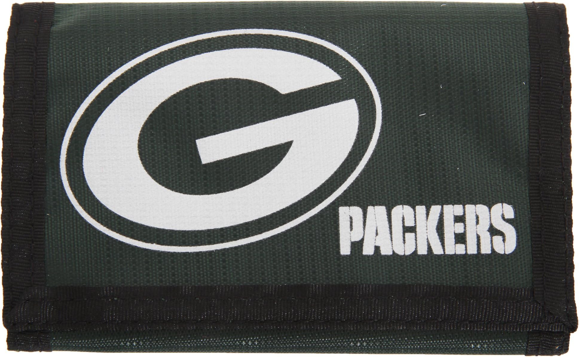 NFL Green Bay Packers Official Foil Print Velcro Wallet (One Size) (Green)