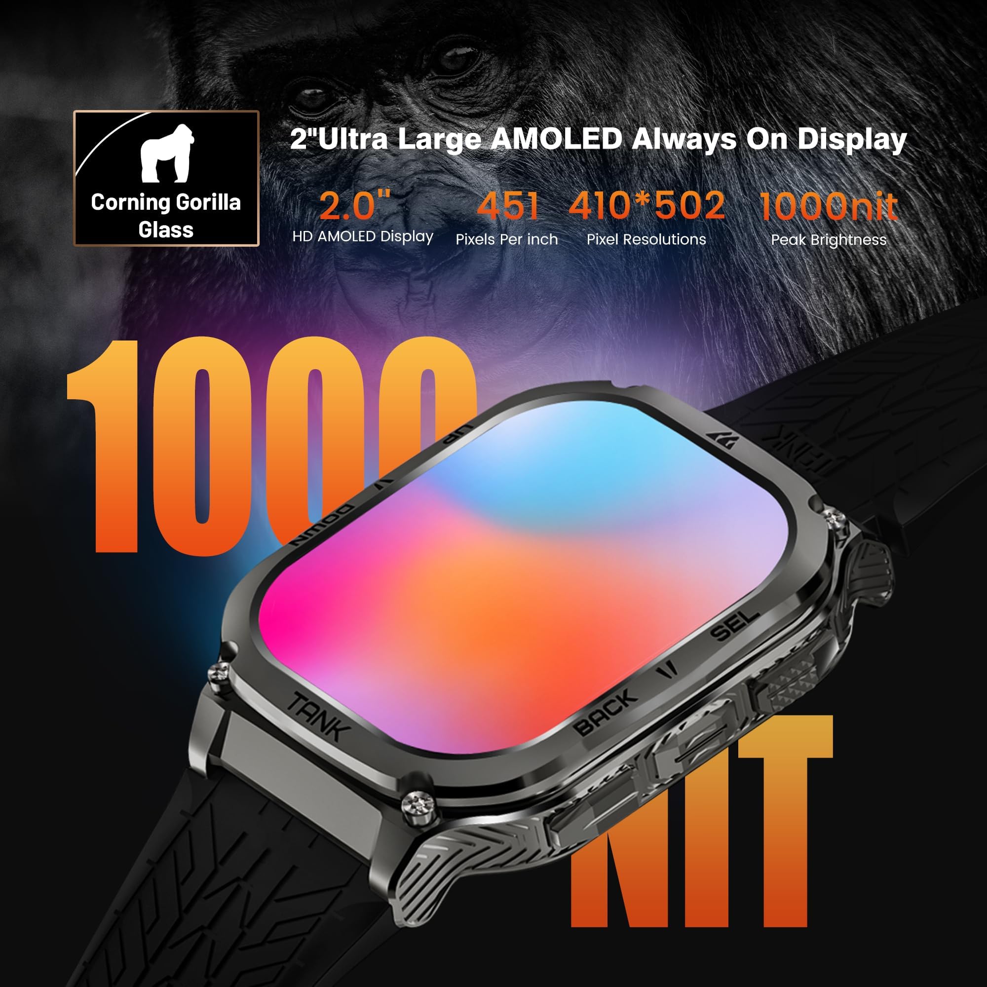 Mua AMAZTIM Smart Watch, 60 Days Battery Life, 5ATM Waterproof Swimming ...