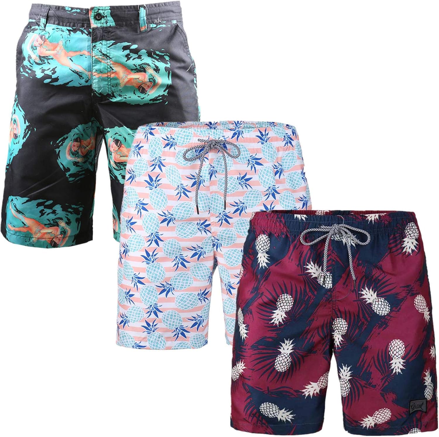 Men's Swim Trunk with Pockets Surfing Boxer Holiday Swimwear Amazon.ca