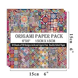 Origami Paper Kit 50 Sheets 70GSM 6 Inch Square