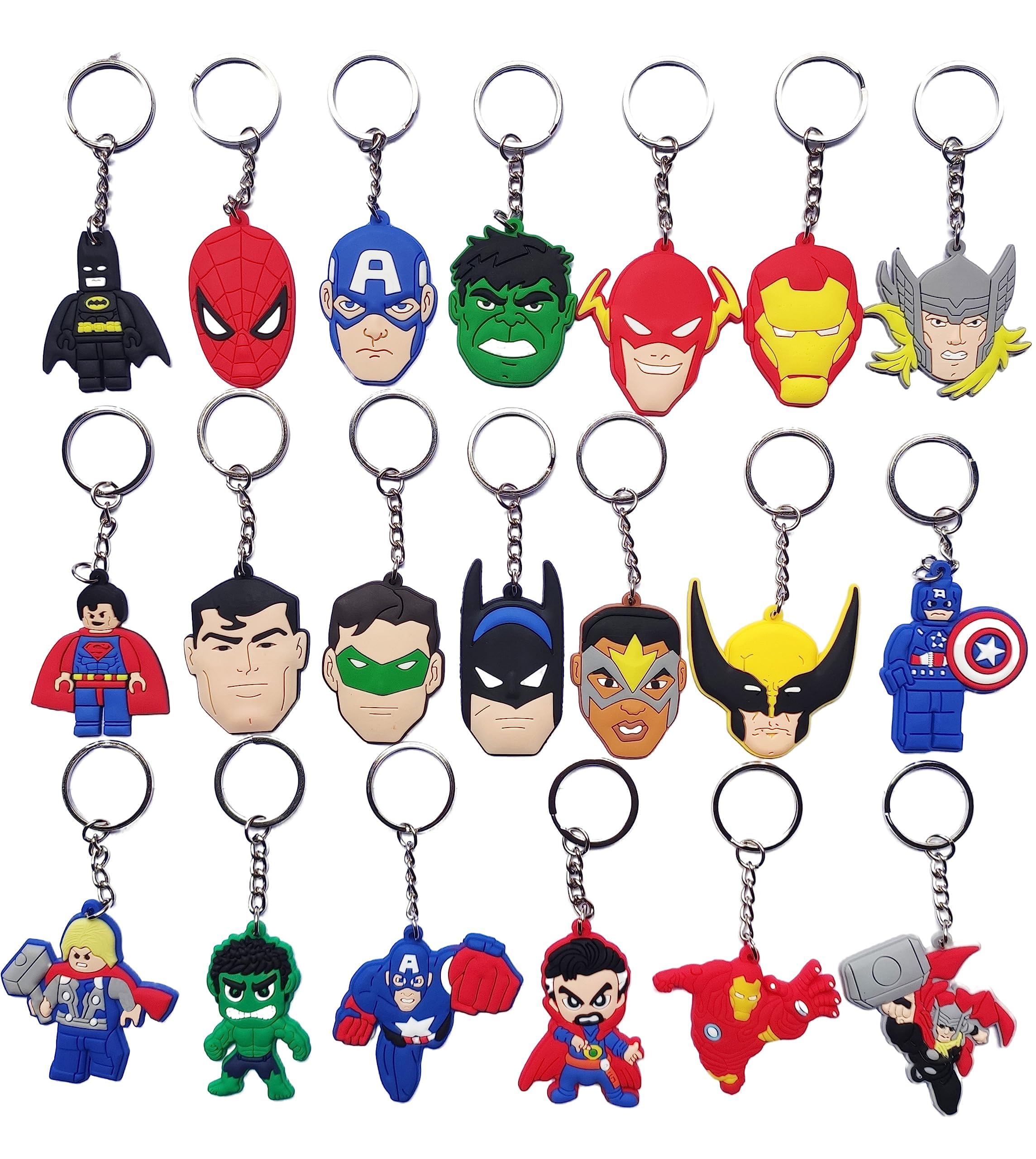 20 Children's Party Favors key chains,, fillers, Christmas gifts, holiday accessories, suitable for children's birthday school carnival rewards, reward boxes, classroom Easter GiftsGuoiondw
