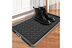 Multi-Purpose Toot Tray, Black, Rectangular, Contemporary,71x41x 2.5cm, .1.14kg, Non-Slip, Waterproof, Foldable, Shoe Storage