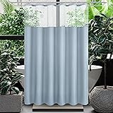 Gibelle Waffle Weave Shower Curtain with Mesh Top