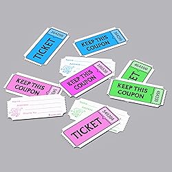 LKXSPLABE Fluorescence Raffle Tickets Double Roll