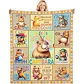 Riletese Capybara Gifts Blanket Soft Flannel Throw for Kids Boys Girls Cute Animal Plush Gift for Teens Birthday, Cozy Kawaii Stuff Decor for Room Couch Sofa Christmas 50" x 60"