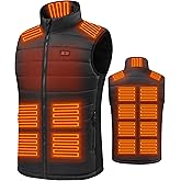 VENTROLLO Mens Heated Vest with 16000mAh Battery Pack, 15 Heating Zones, Electric Heating Vest for Winter Outdoor Hiking Golf
