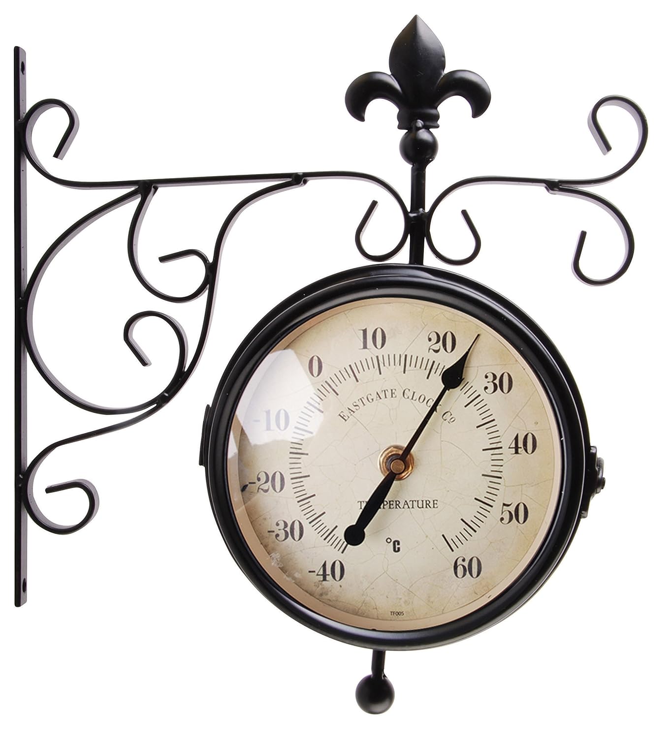 Esschert Design Plastic Station Clock and Thermometer