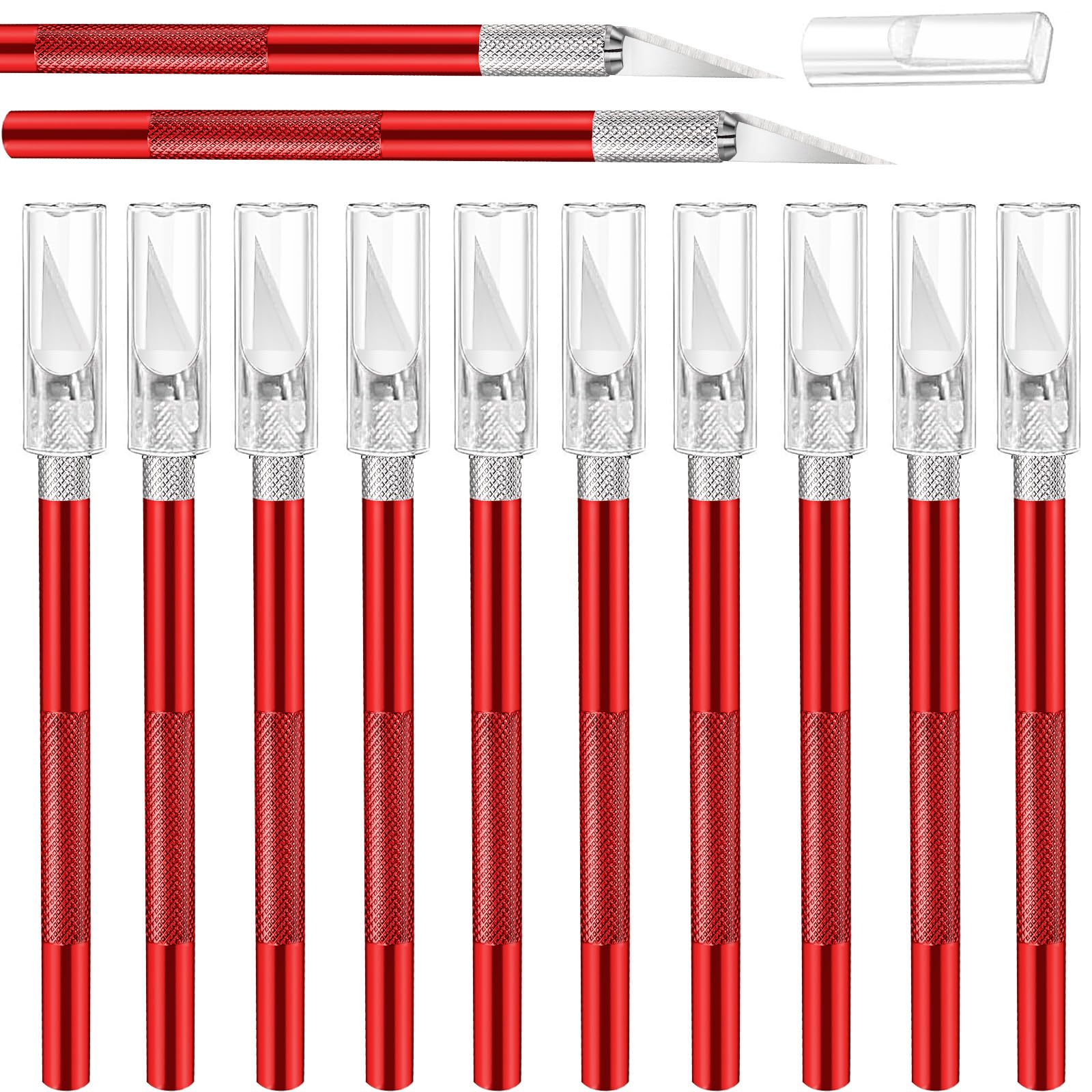 Photo 1 of 15 Pack Exacto Knife Set, Hobby Knife, Back to School Supplies Craft Knifes Kit for Art, Carving, DIY, Scrapbooking, Art, Cutting, Stencil(Red)