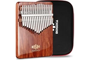 MOOZICA 17 Keys Kalimba Thumb Piano, Solid Single Board Professional Kalimba Thumb Piano With Piano Lacquer Finishing(K17RS)