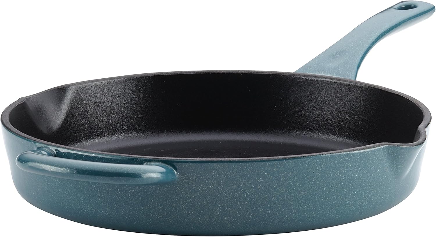 Ayesha Curry Cast Iron Enamel Skillet with Pour Spouts, 10Inch