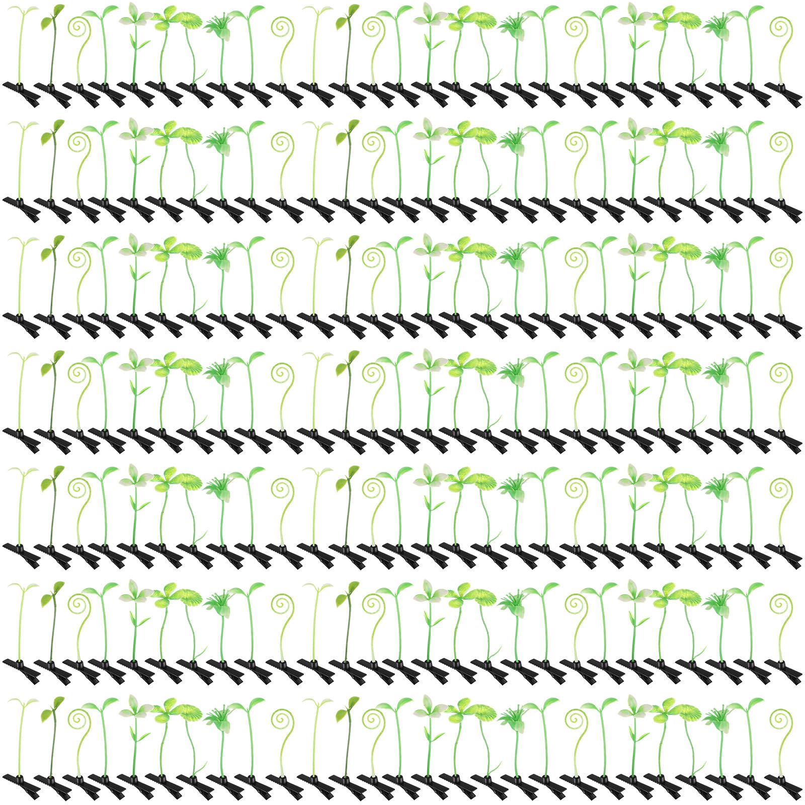 Photo 1 of Tigeen 100 Pcs Rave Sprouts Bean Sprout Hair Clips Rave Clips Cute Grass Barrette Mixed Style Plant Flower Butterfly Mushroom Hair Accessories for Home Party Festival Irish
