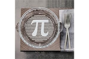 Weicim Deep Dish Pie Plate, PI 3.14 decoration on the bottom, a Great Teacher's Day Gift and Graduation Gift, Wedding Gift