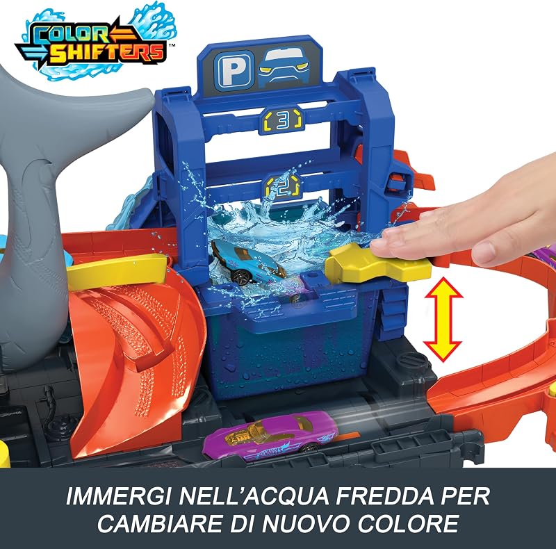 City Autolavaggio Mega Squalo con macchinina che cambia colore