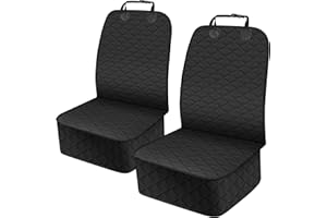 NECKORY 2 Pack Front Dog Seat Cover, Waterproof Car Seat Covers for Dogs Nonslip Scratch-Proof Dog Seat Cover Front Seat Cover for SUV, Sedans,Trucks,Cars - S, Black