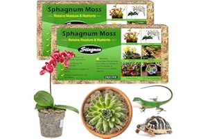 STINGMON 37QT Sphagnum Moss for Plants Sphagnum Moss for Reptiles, 10.5OZ Natural Orchid Moss for Potting Mix Peat Moss Decorating Terrariums, Dried Forest Moss for Potted Plants