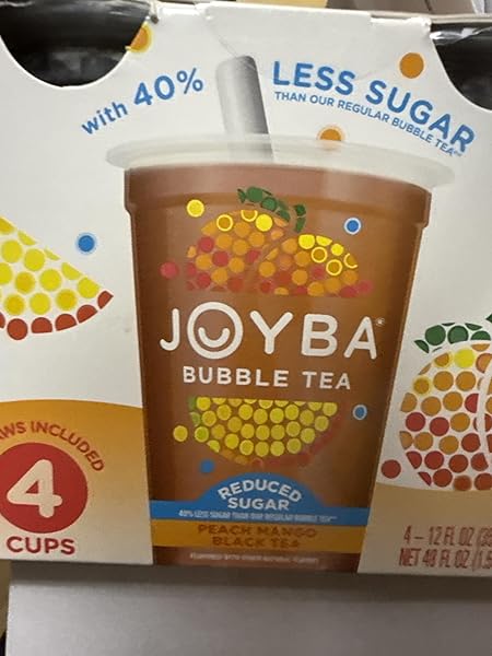 JOYBA REDUCED SUGAR PEACH MANGO BLACK TEA BUBBLE...