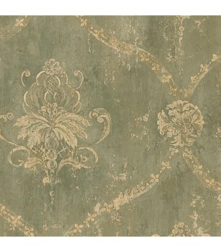 「quaitylife」屏風　牡丹　金色 Amazon.com: Norwall Wallpaper Gold Regal 錦緞水紋背景,白色