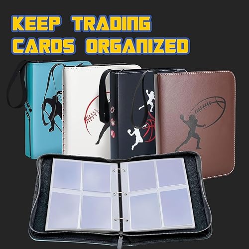 basketball card binder Amazon.com: Basketball Card Binder, Trading Card Binder 4 Pocket with 50  Removable Sleeves Fits 400 Sport Cards, 3 Ring Card Holder Binder with  Zipper, Collector Storage Album : Toys & Games main image 0