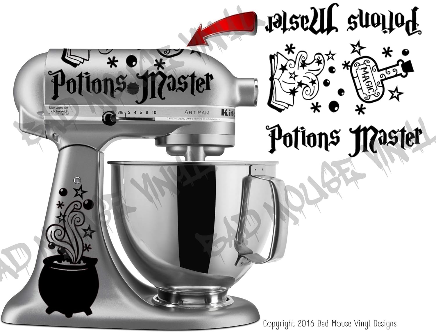 Potions Master Vinyl Decal Sticker for Kitchen Mixers