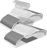 SONGMICS Set of 50 Plastic Hangers U-Shaped Opening 0.5 cm Thick 41.5 cm