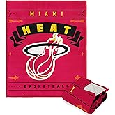 Northwest NBA Miami Heat Silk Touch Sherpa Throw Blanket, 50" x 60", Hardwood Classics