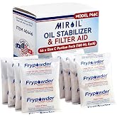 MirOil P46C Fry Powder Oil Stabilizer and Filter Aid, Set, 46 Pack | 46 x Size C Packs, 160 Ml Each Pack, Food Cooks Much Hotter, Helps Save Cooking Grease, Removes Carbon Deposits Quickly