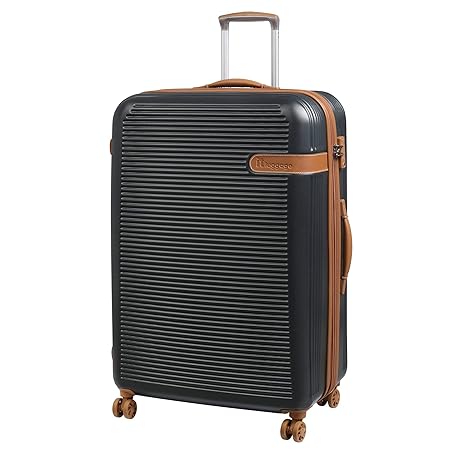 IT Luggage Valiant Polycarbonate 55 cm 360 Degree Rotating 8 Wheel Inner Mesh Pocket Zip Closure Expandable Hard Cabin Unisex Luggage