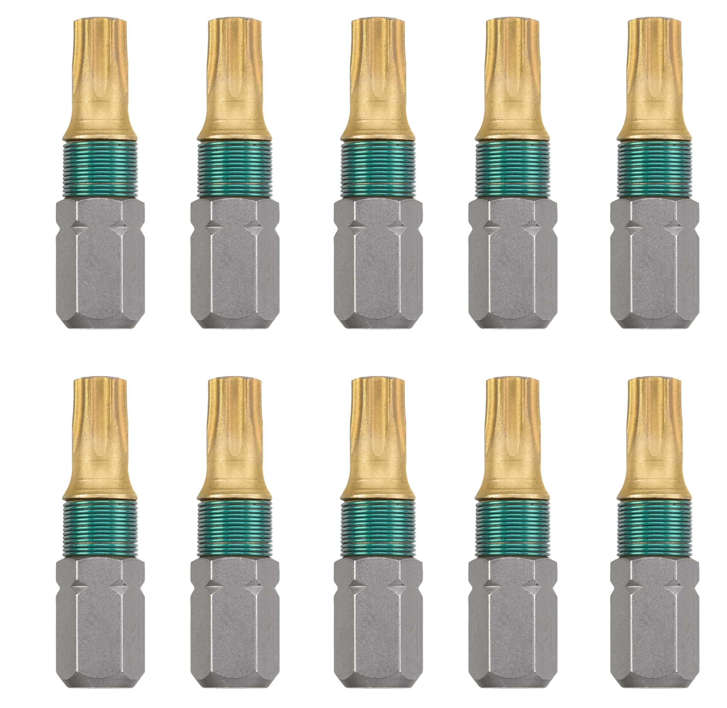 Kwb Titan Bitsset - 10 Torx T 25 Bit-Set 25 mm, Universel, Screwdriver-Set, 1/4 Inch O.D. Hexagonal