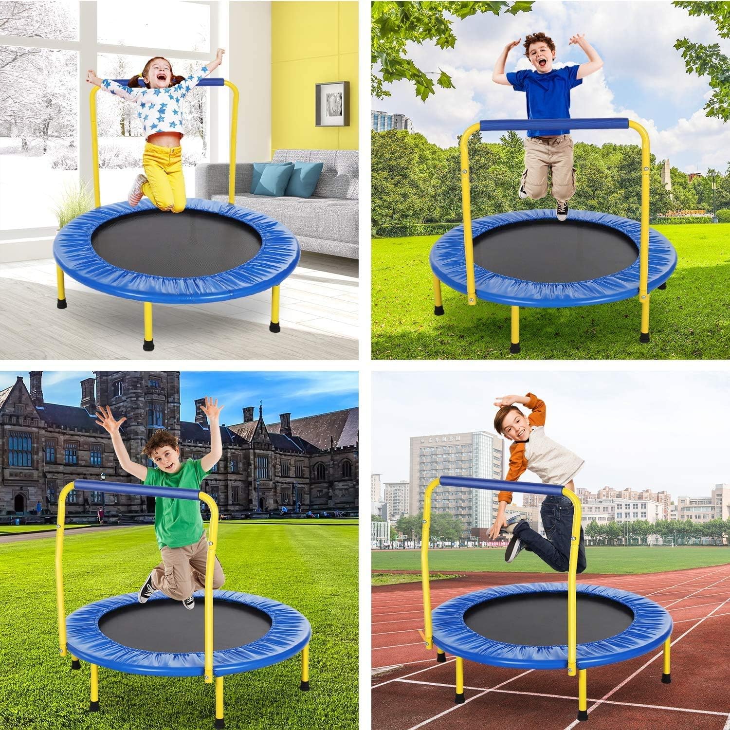 Mini Trampolín 36 para Exteriores / Interiores Seguro y Portátil Profun