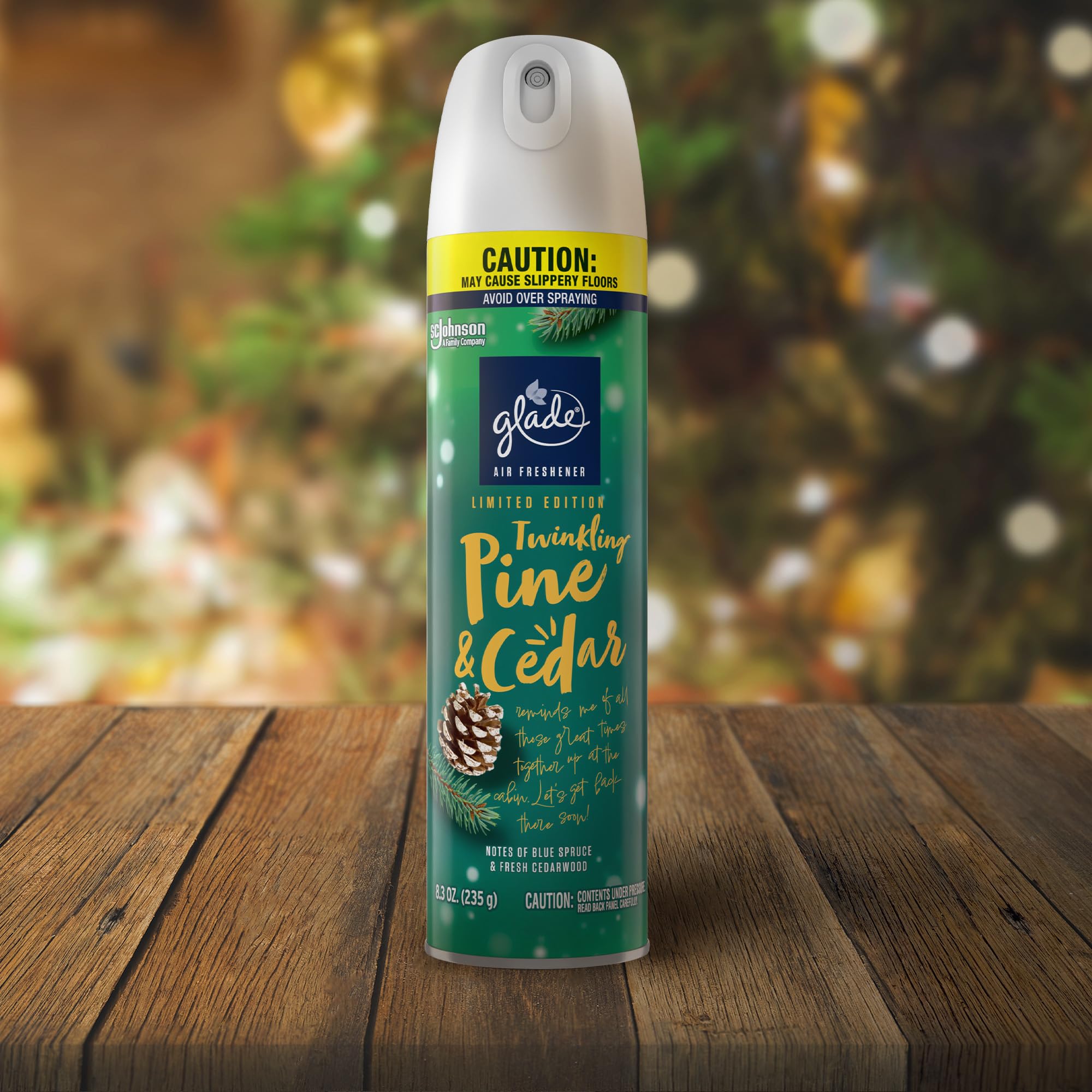 Glade Air Freshener Room Spray, Twinkling Pine & Cedar, 8.3 oz, 2 Count