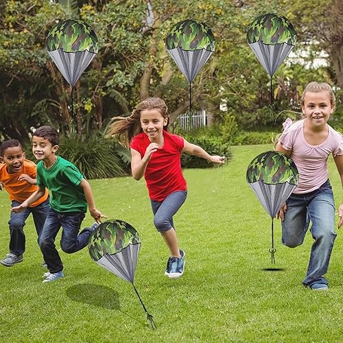 DAJISI 6PCS Parachute Toy, Outdoor Flying Parachute Men Tangle