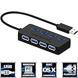 Sabrent 4-Port USB 3.0 Hub with Individual Power Switches and LEDs (HB-UM43)