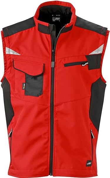 James & Nicholson FaS50845 Workwear Softshell Weste Atmungsaktiv Herren