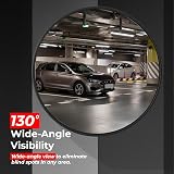 Berry 30CM Convex Safety Mirror Wide Angle Driveway Security Mirror Black ABS view 2