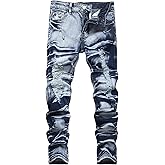 Anbreuinron Boy's Skinny Fit Ripped Destroyed Distressed Stretch Fashion Denim Jeans Pants