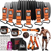 Heavy Resistance Bands for Working Out, 300LBS Exercise Bands with Handles, Workout Bands for Men, Weight Fitness Bands Set for Muscle Training, Strength, Slim, Yoga, Home Gym Equipment