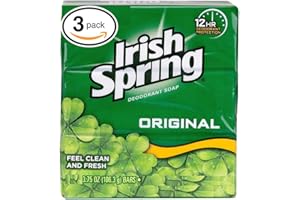 (PACK OF 3 BARS) Irish Spring ORIGINAL SCENT Bar Soap for Men& Women. 12-HOUR ODOR / DEODORANT PROTECTION! For Healthy Feeling Skin. Great for Hands, Face & Body! (3 Bars, 3.75oz Each Bar)