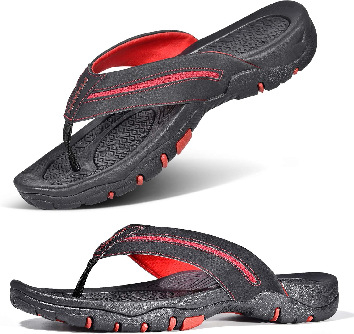 Mens Flip Flops for Plantar Fasciitis Orthotic Sandal, Recovery Flat