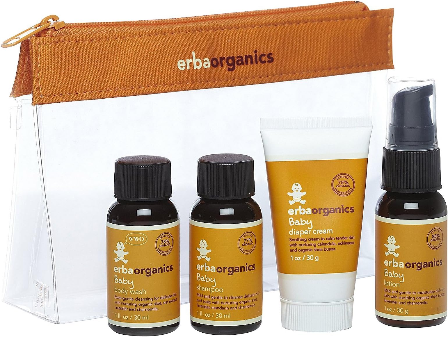 Erbaorganics Baby Travel Kit, 1 kit