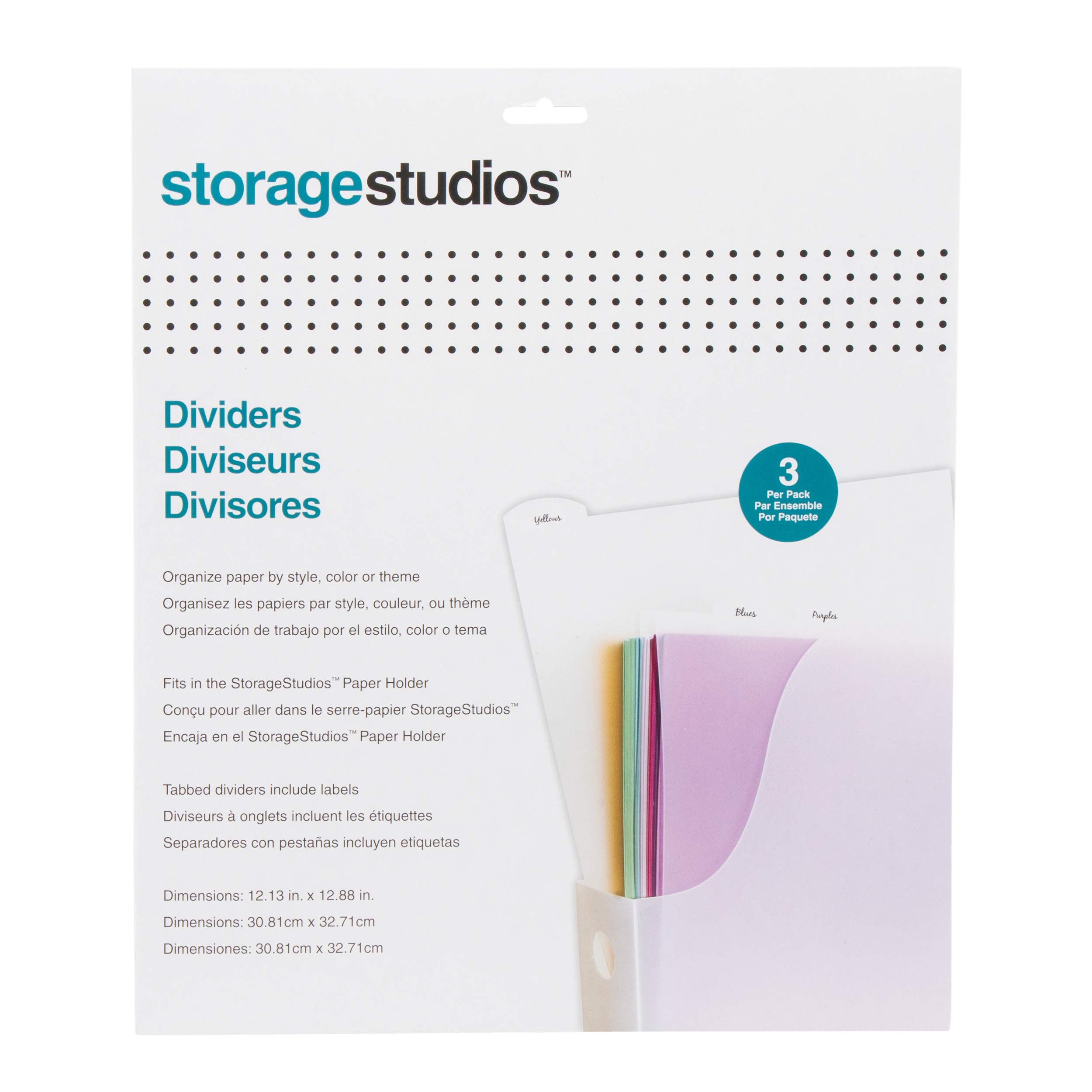 Cropper Hopper Dividers, 3 per Pack, Paper, Silver