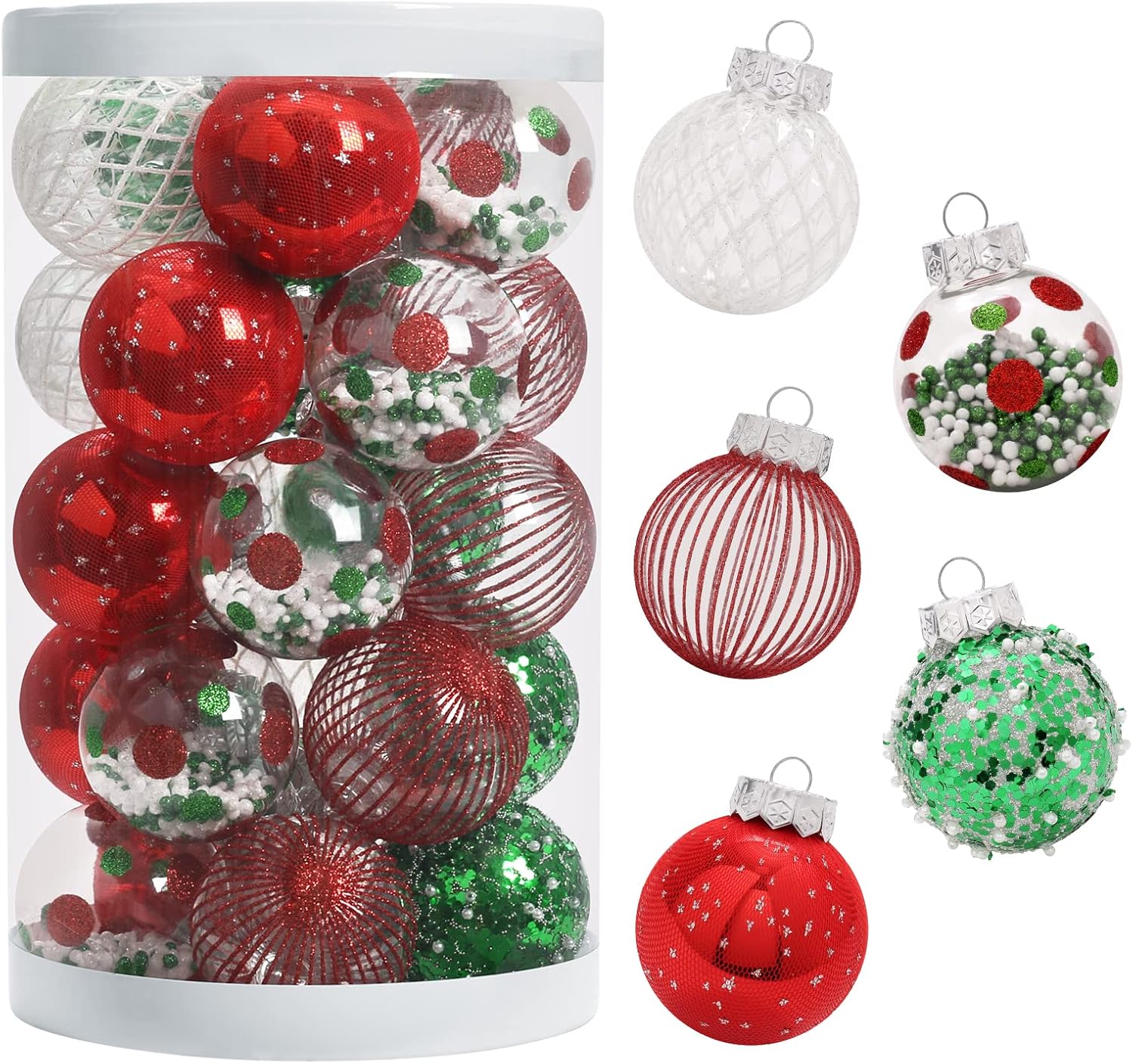Ornaments - JIALEIXI 25PCS Christmas Ornaments Set, 2.36