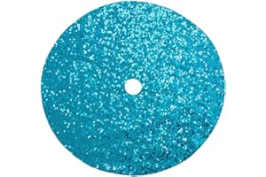DUOBAO Sequin Tree Skirt 24 Inches Christmas Skirts Turquoise Xmas Ornaments Rustic Holiday Decoration
