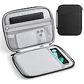 MoKo 7-8 Inch Padded Tablet Sleeve Protective Carrying Case for iPad mini (A17 Pro) 8.3" 2024, iPad mini 6/5/4/3/2th, 7" eReader, Tablet Bag with Handle, Black