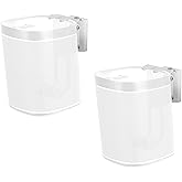 Mount Plus SB631-Pair Adjustable Speaker Wall Mount for SONOS One, One SL and Play:1 | Low-Profile | Adjustable Tilt, Swivel, Rotate Speaker Mount for Best Audio (2 Pack White)